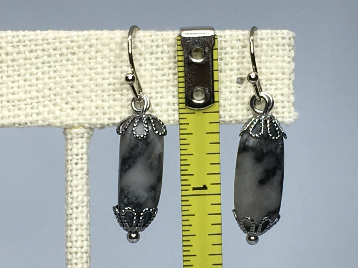 Black & Grey Marble Earrings
