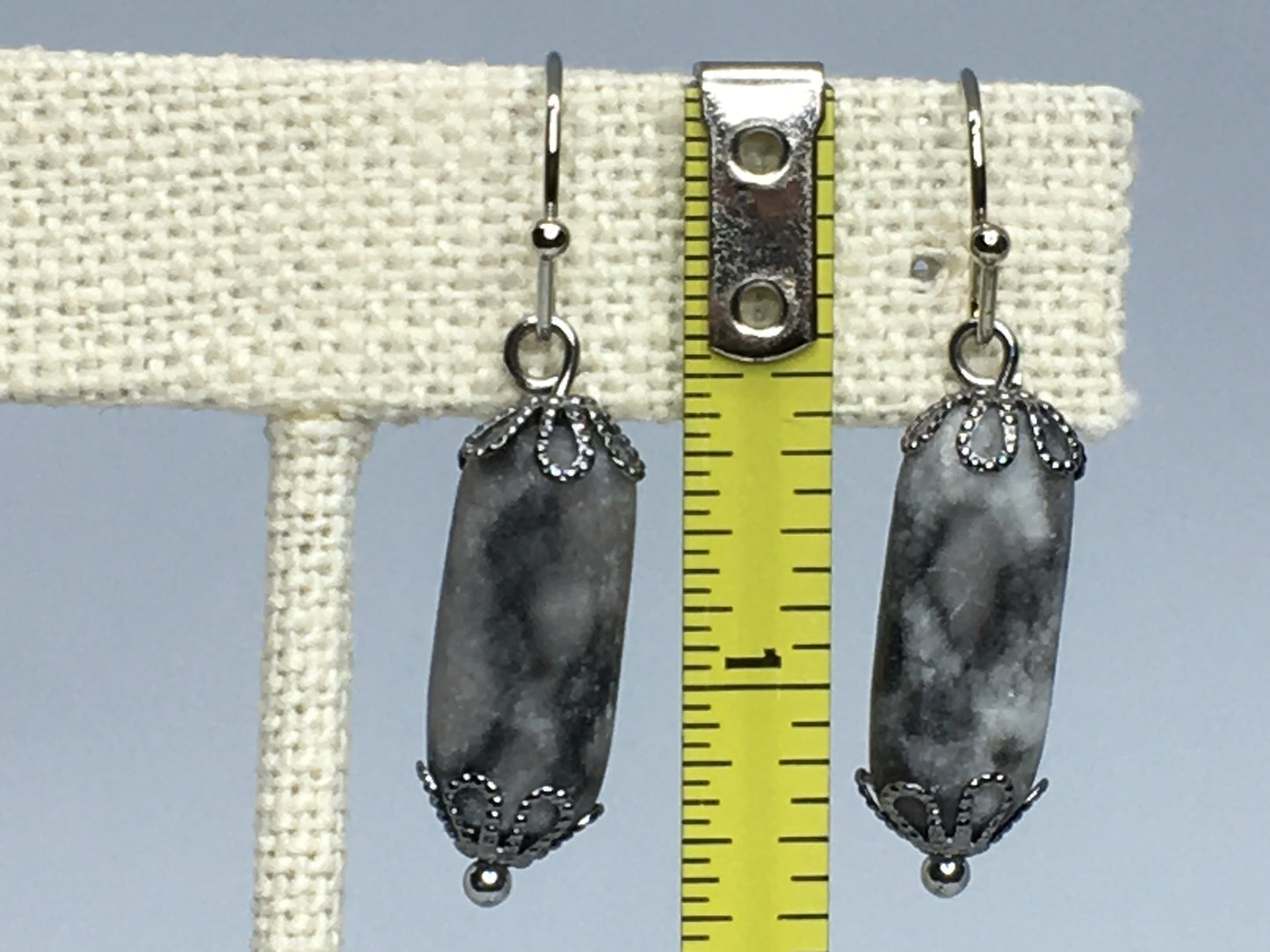 Black & Grey Marble Earrings