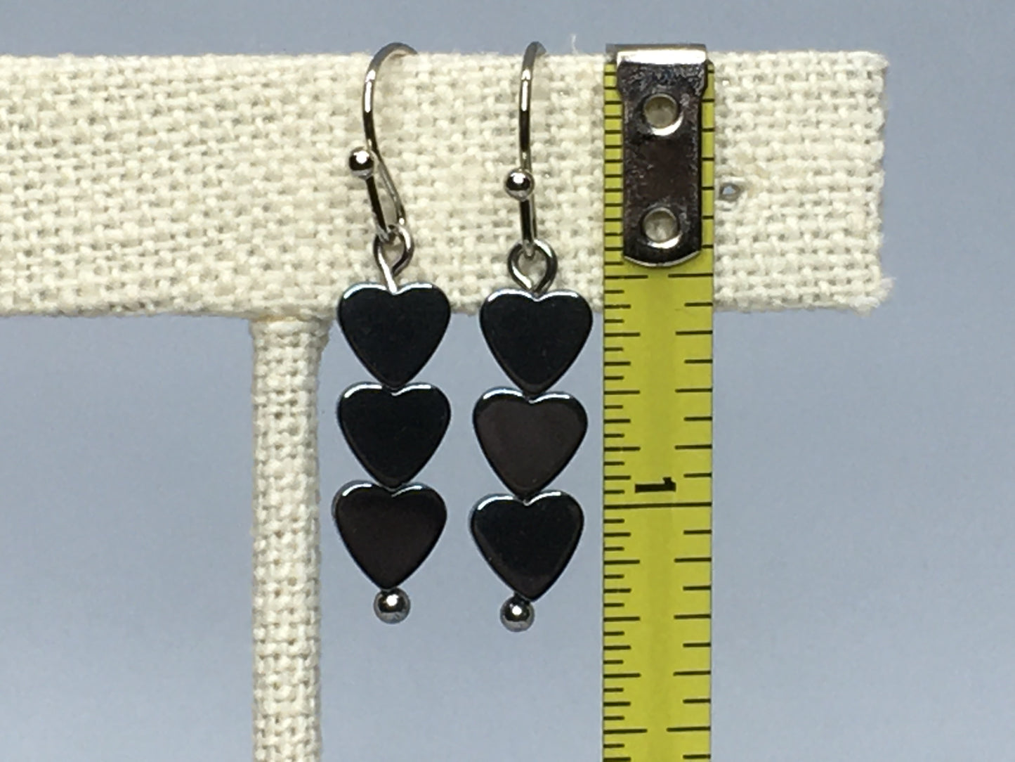 Hematite Heart Gemstone Earrings
