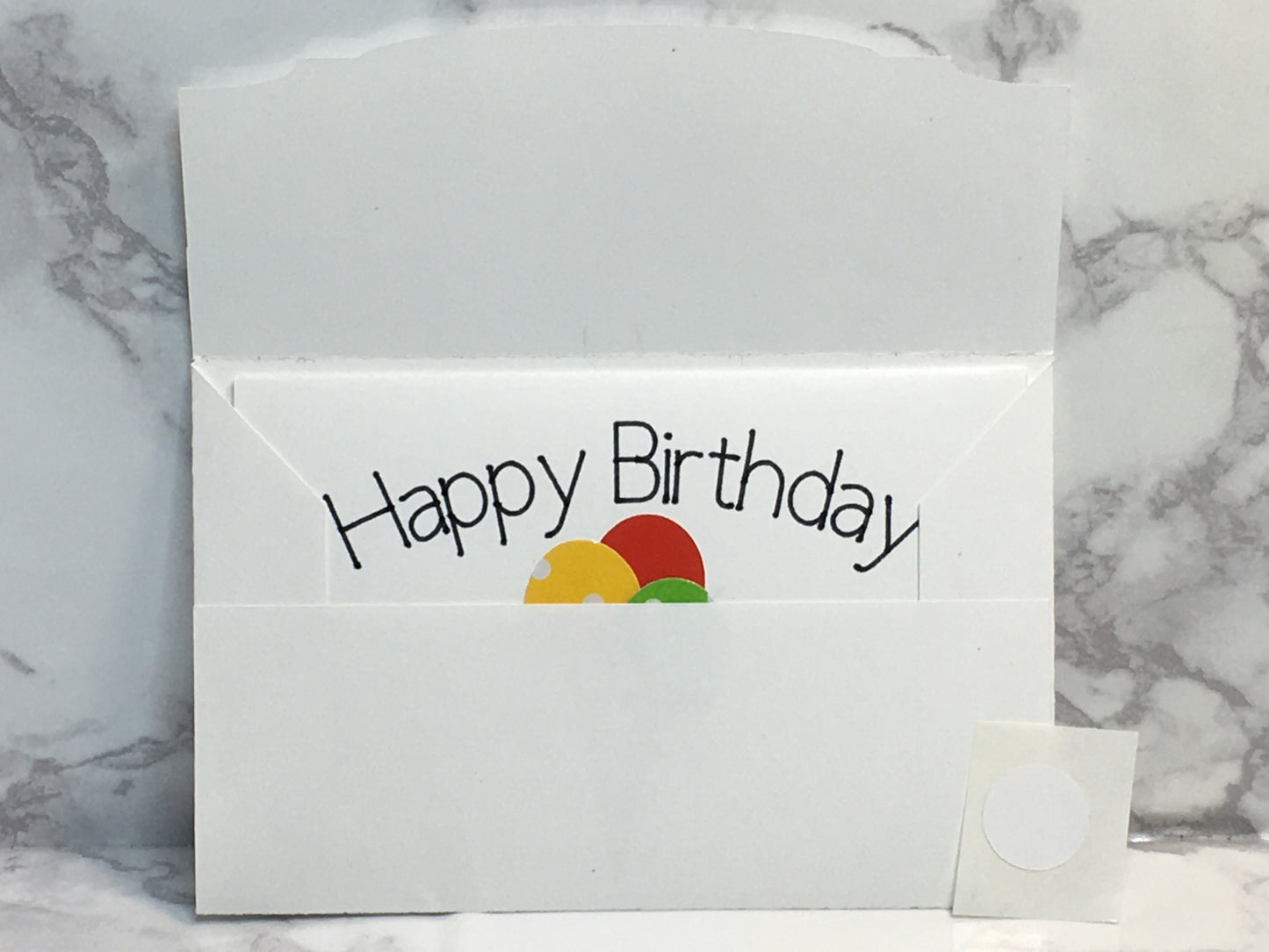 Happy Birthday Gift Card Holder with balloons