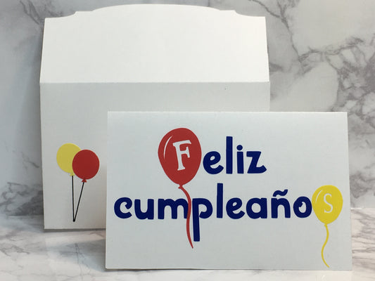 Happy Birthday Gift Card Holder with balloons