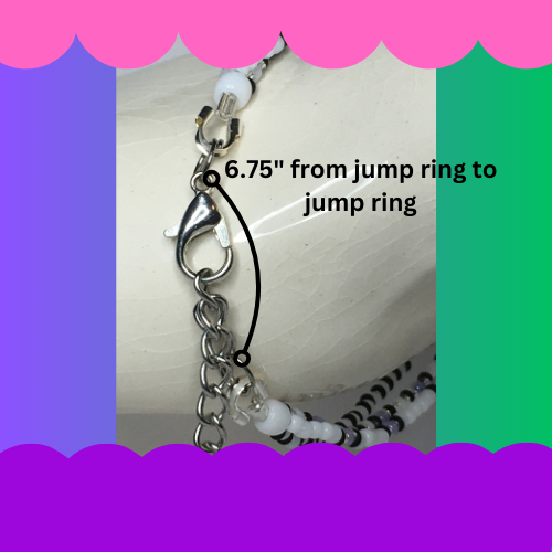 6.75" to 7.25" Glass Seed Bead Women's Bracelet