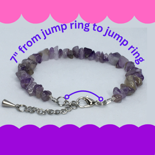 7" to 7.5" Amethyst Chip Women's Bracelet