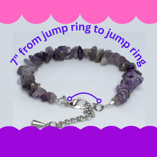 7" to 7.5" Amethyst Chip Women's Bracelet