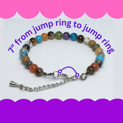 7" to 7.5" Gemstone Mix Women's Bracelet