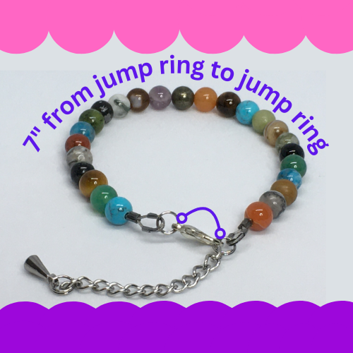 7" to 7.5" Gemstone Mix Women's Bracelet