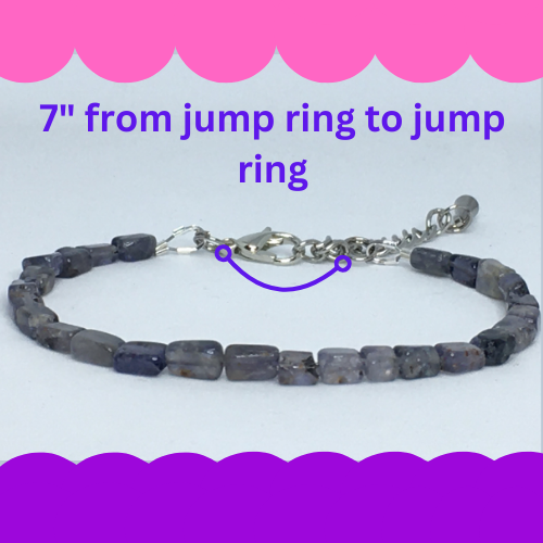 7" to 7.5" Iolite Women's Bracelet