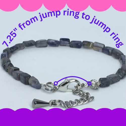 7.25" to 7.75" Iolite Women's Bracelet