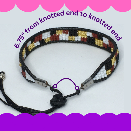 6.75" to 7.25" Bead and Leather Women's Bracelet