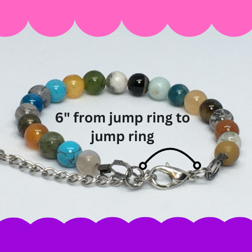 6" to 6.5" Gemstone Mix Women's Bracelet