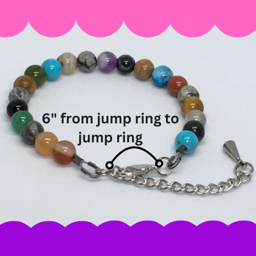 6" to 6.5" Gemstone Mix Women's Bracelet