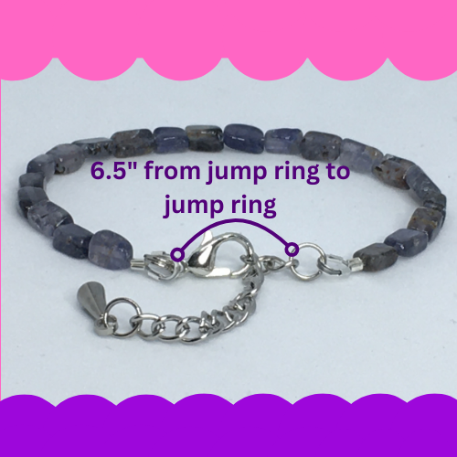 6.5" to 7" Iolite Women's Bracelet