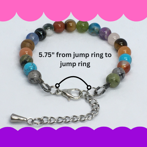 5.75" to 6.25" Gemstone Mix Women's Bracelet