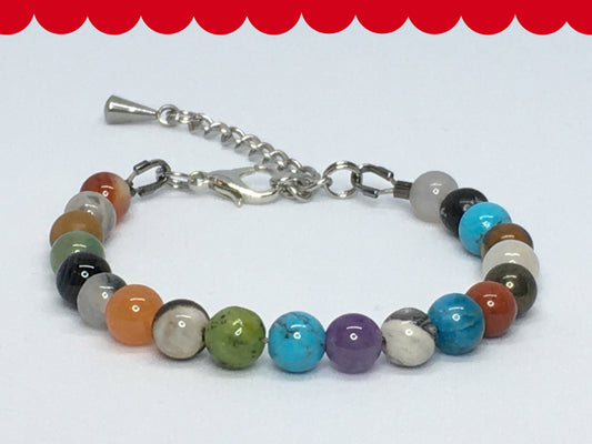 5.75" Gemstone Mix Women's Bracelet