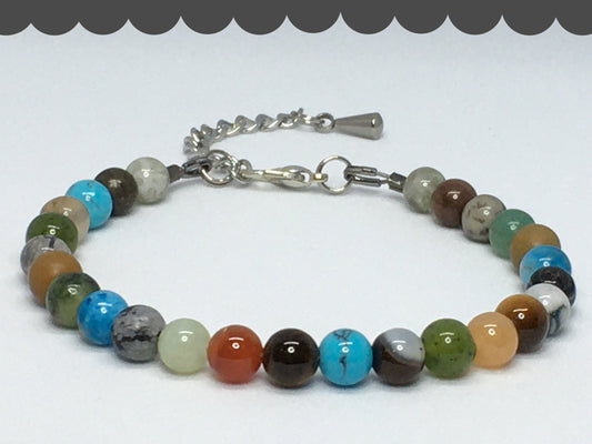 7.25" Gemstone Mix Women's Bracelet