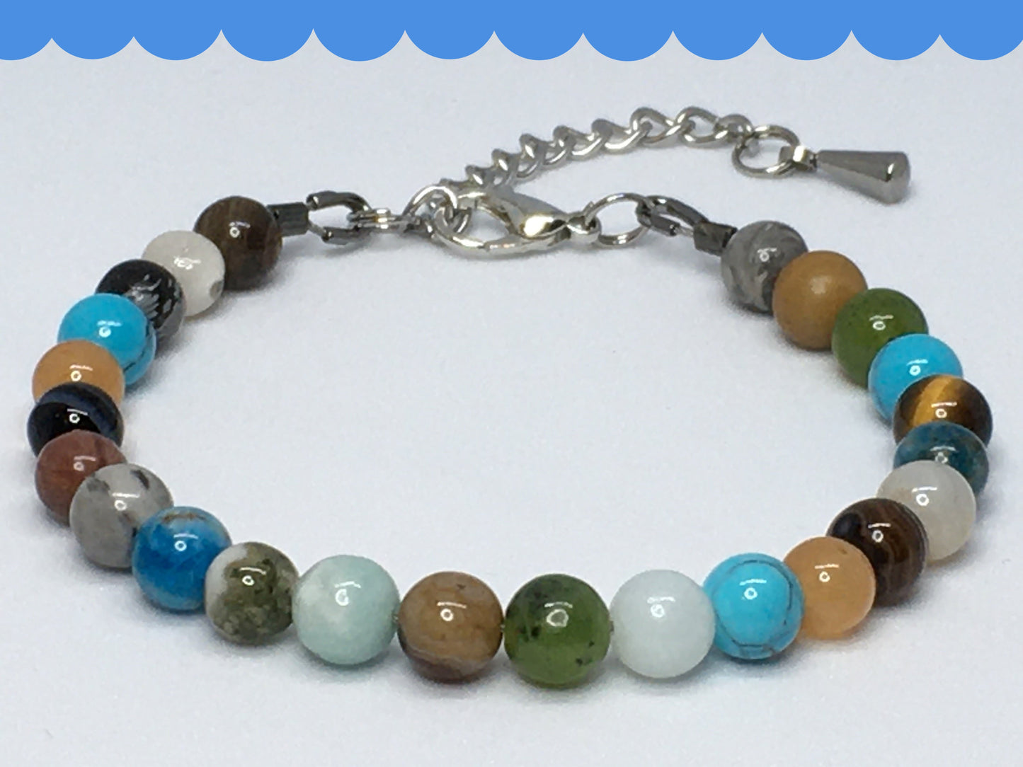 6.75" Gemstone Mix Women's Bracelet