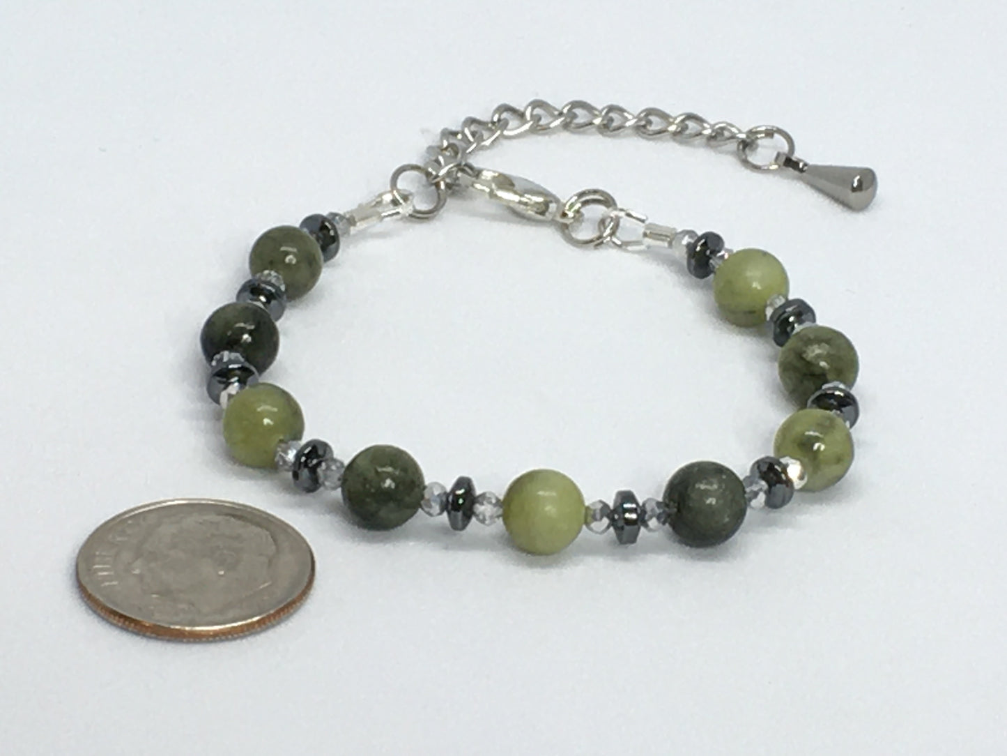 5.5" to 6" Green Serpentine Women's Bracelet