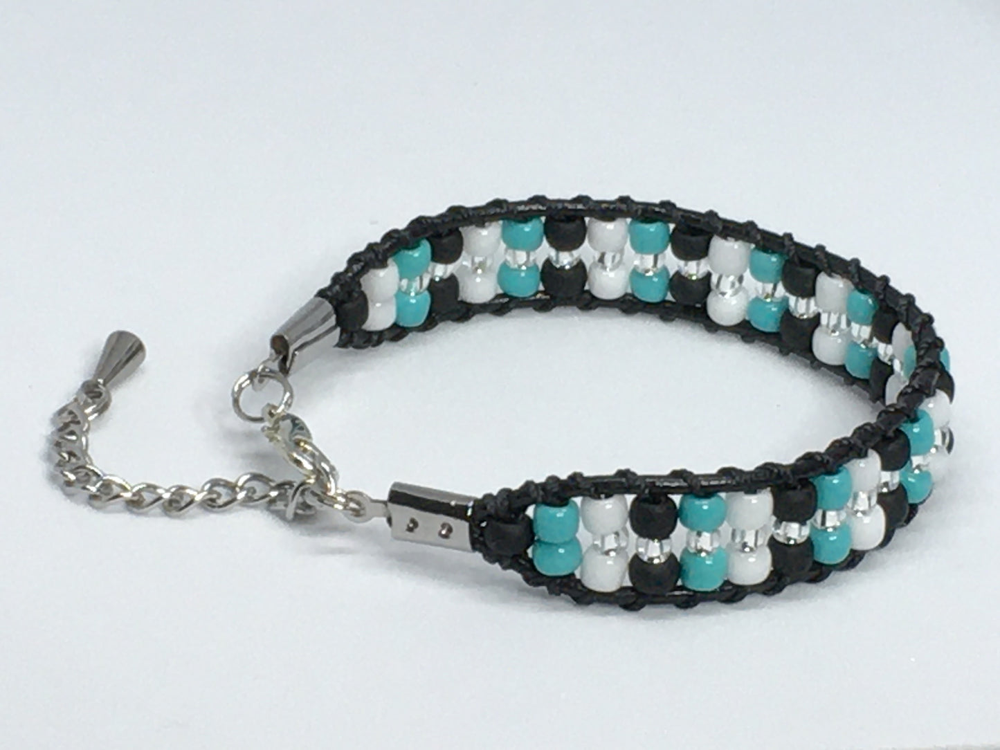 6" Bead and Leather Women's Bracelet