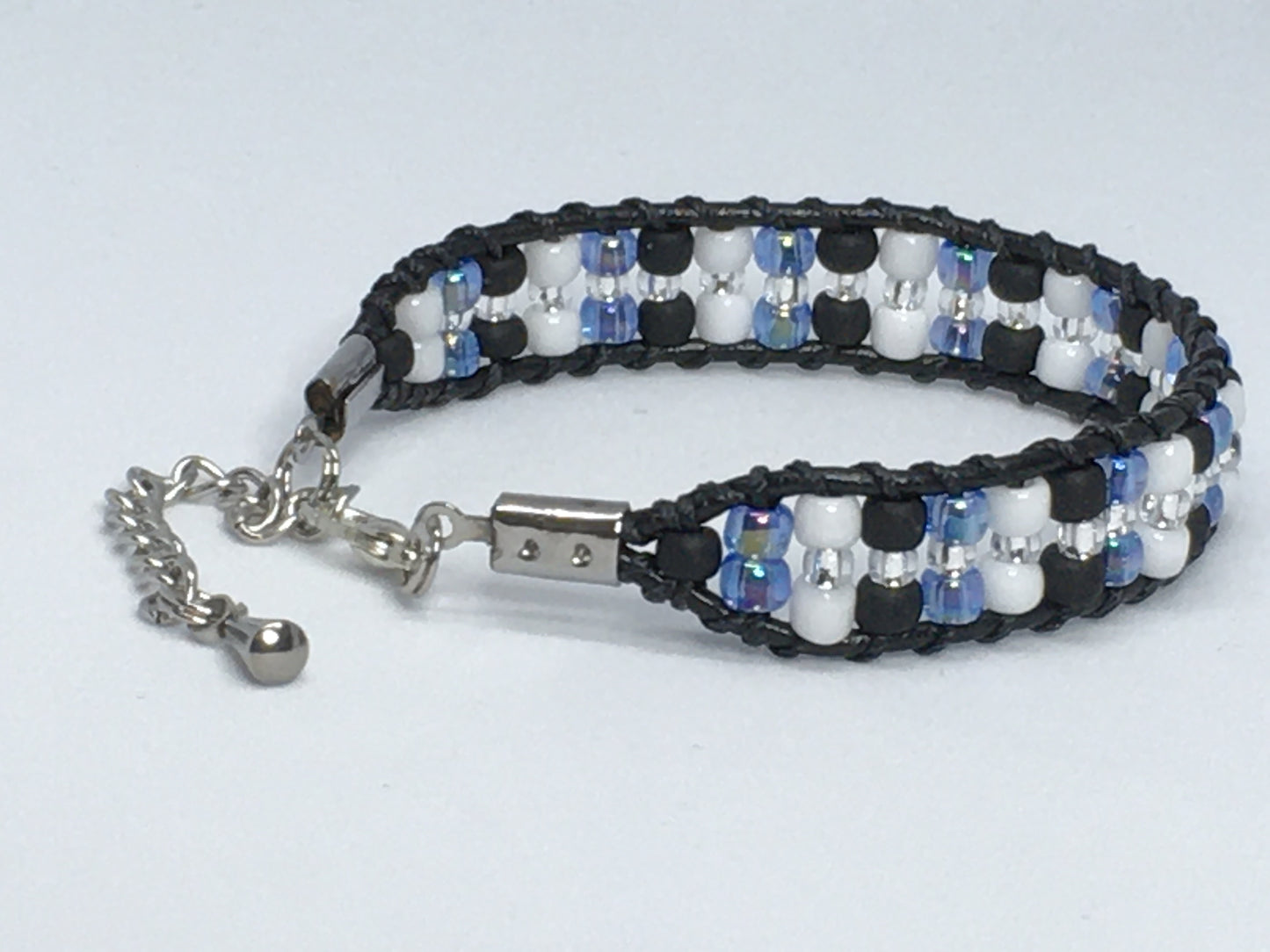 6" Bead and Leather Women's Bracelet