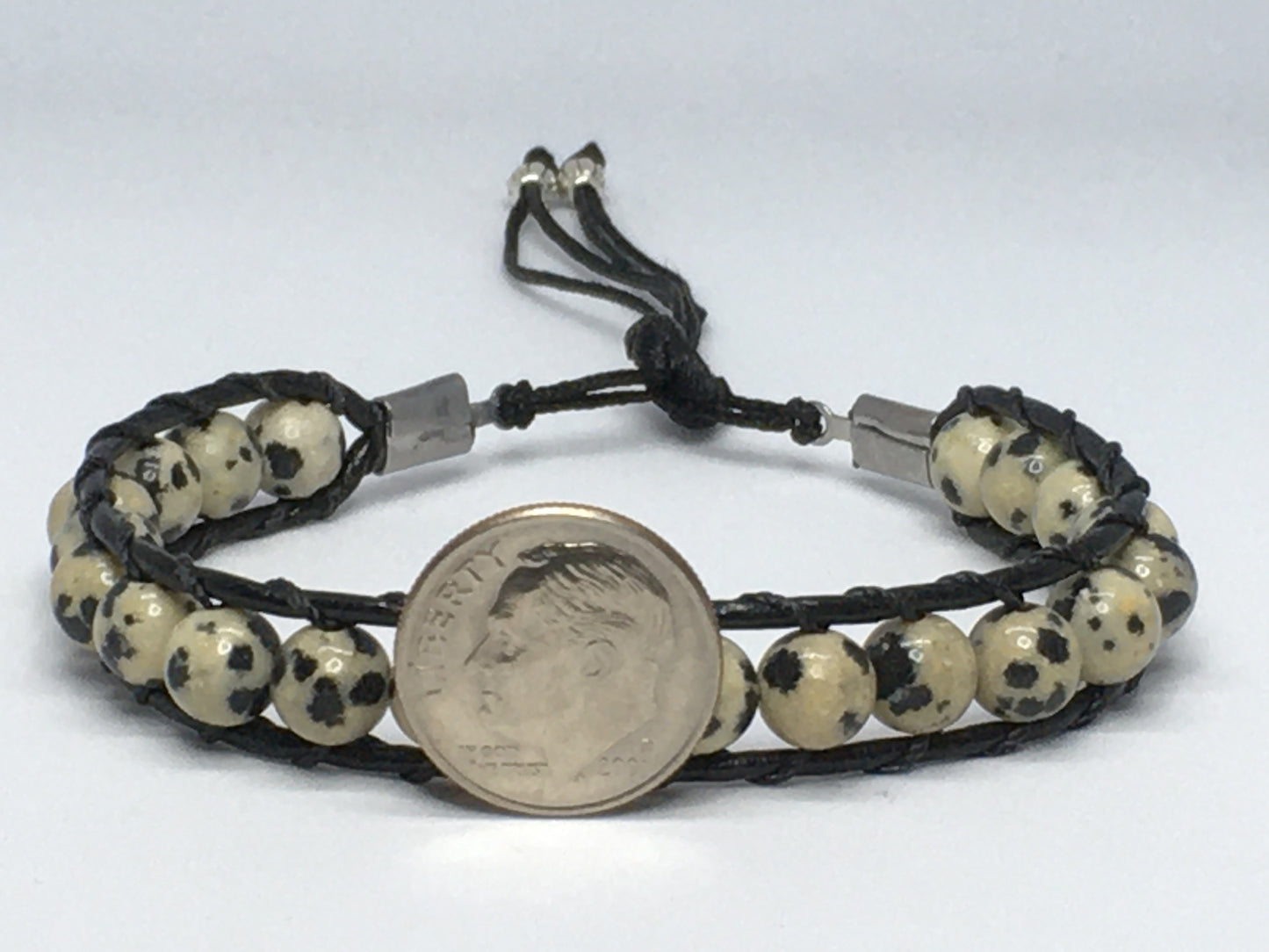 6.75" Dalmation Stone Bracelet