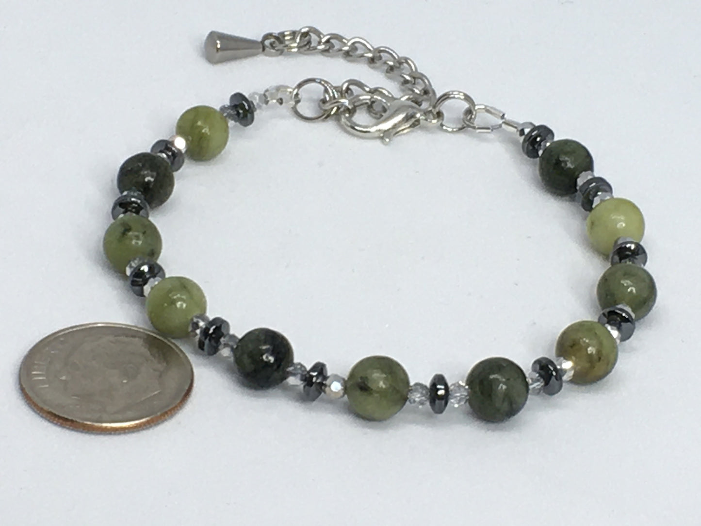 6.5" to 7" Green Serpentine Women's Bracelet