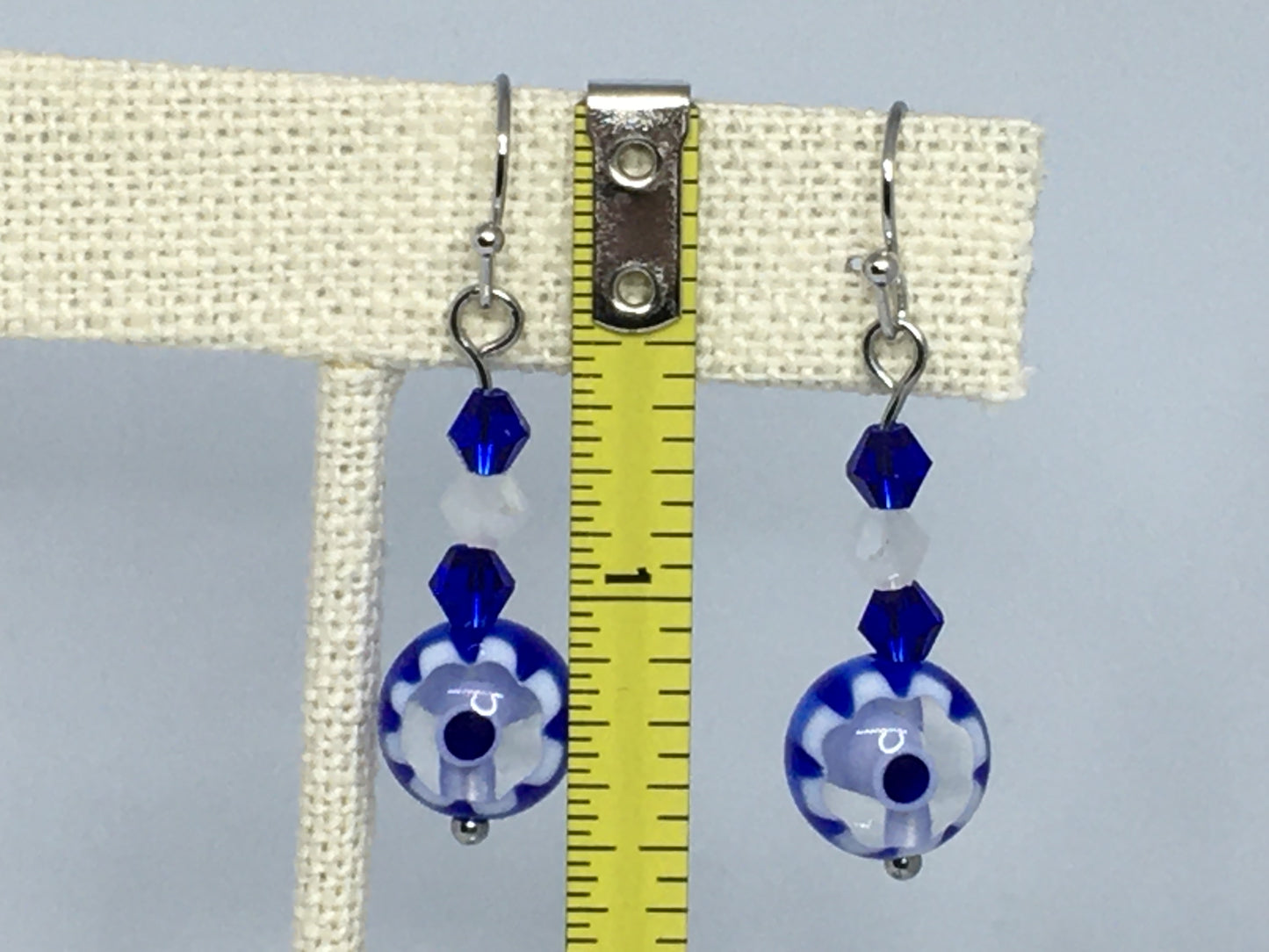 Millefiori Glass Bead Earrings