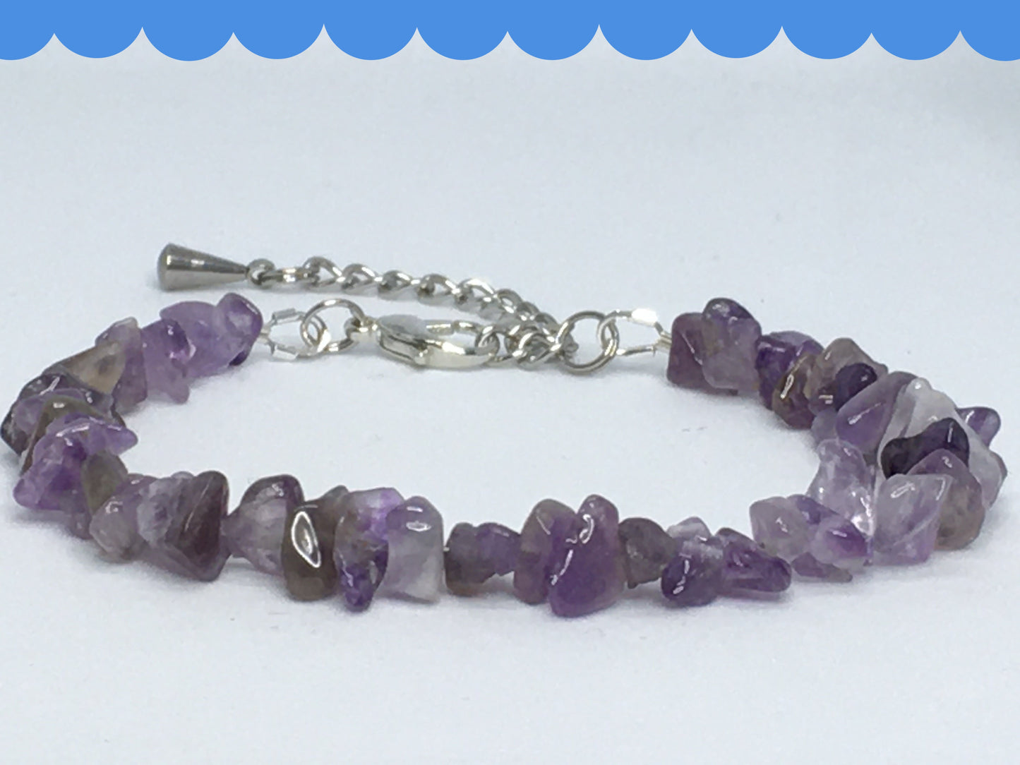 6.75" Amethyst Chip Women's Bracelet