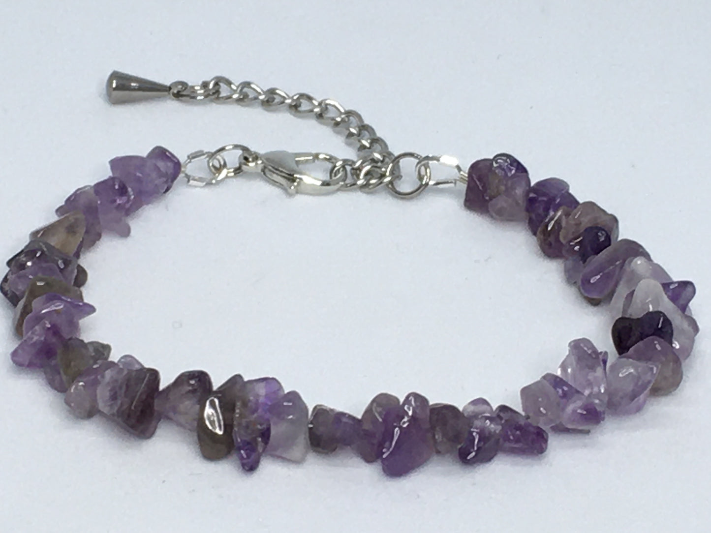 6.75" to 7.25" to 7.25" Amethyst Chip Women's Bracelet