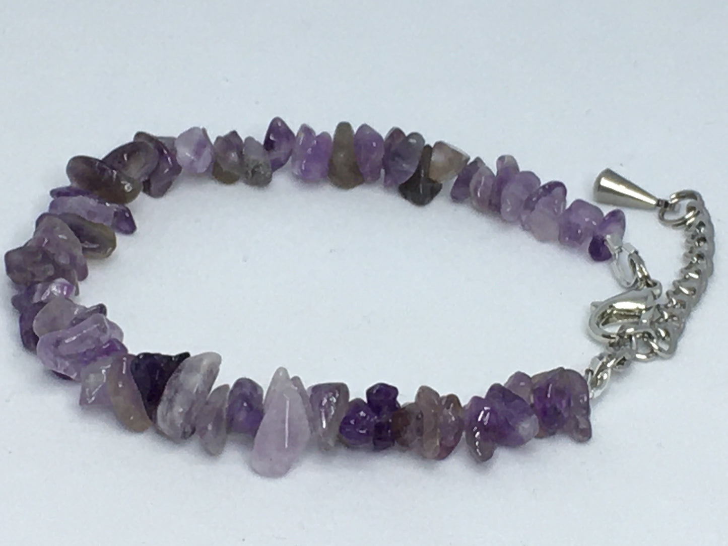 6.75" to 7.25" to 7.25" Amethyst Chip Women's Bracelet