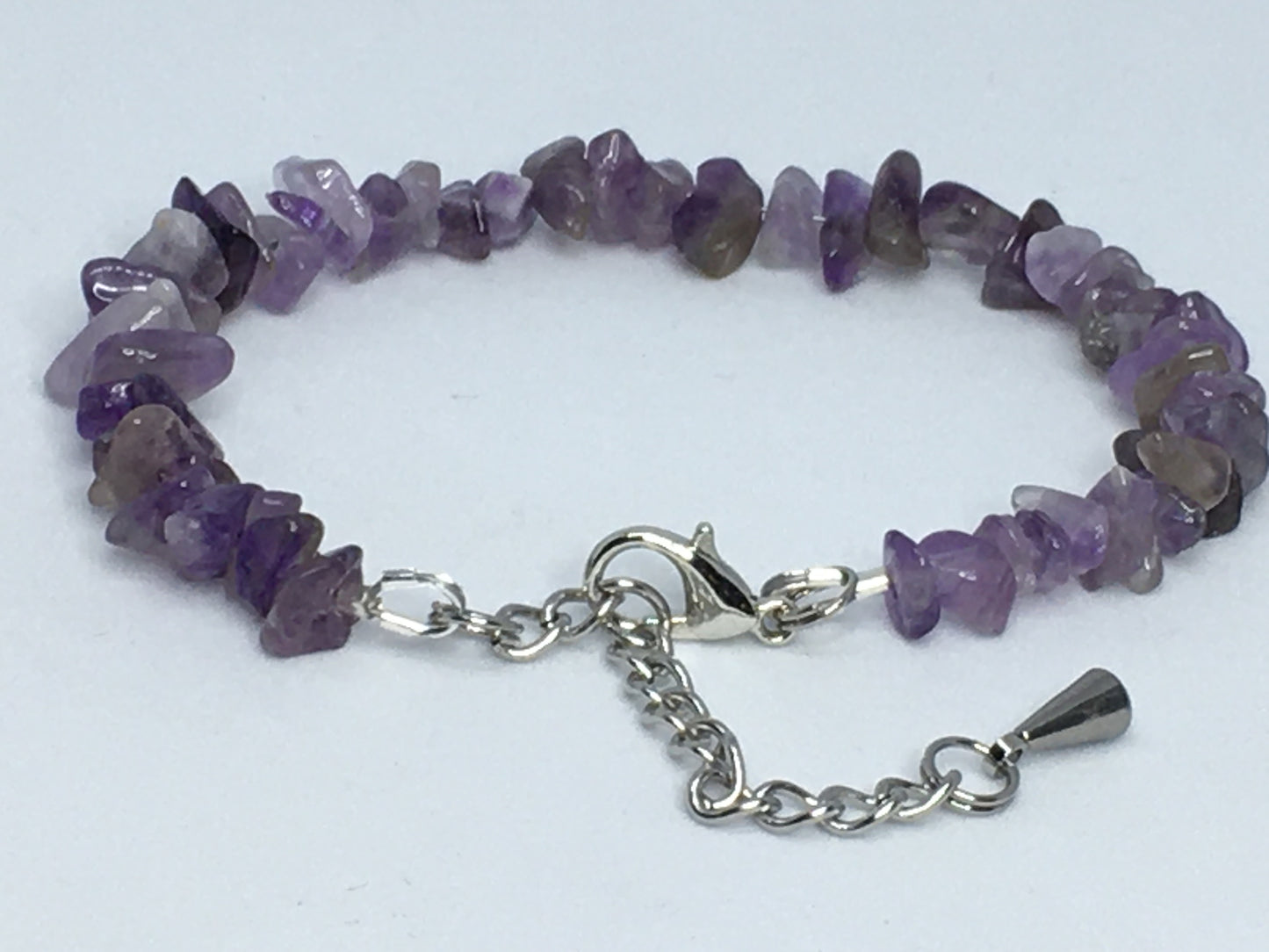 6.75" to 7.25" to 7.25" Amethyst Chip Women's Bracelet