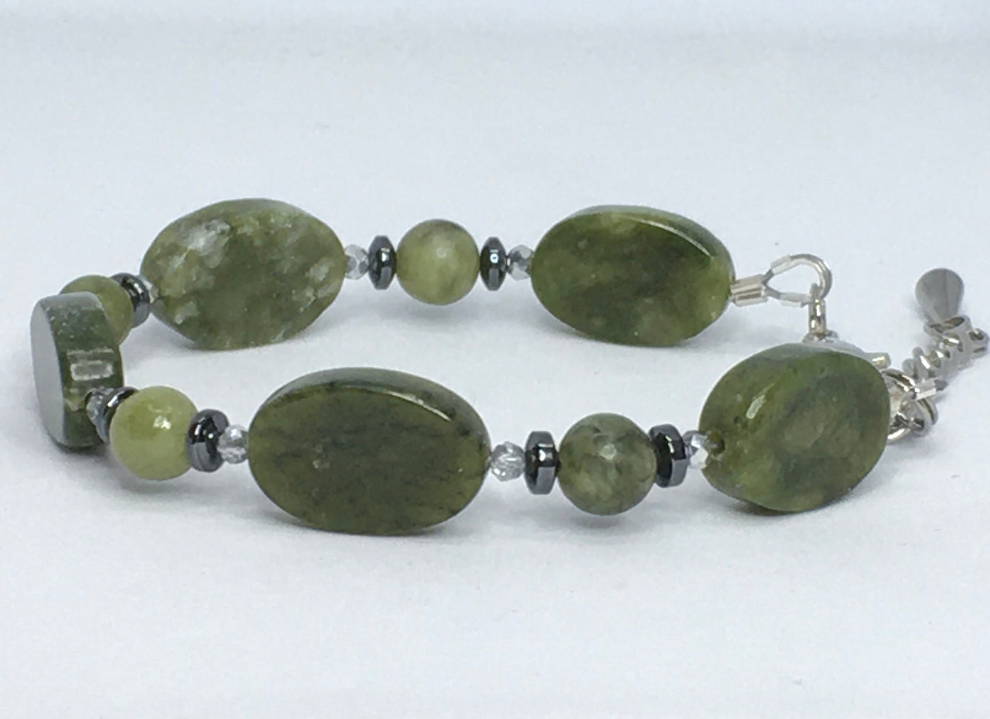 6.25" to 6.75" Green Serpentine Women's Bracelet