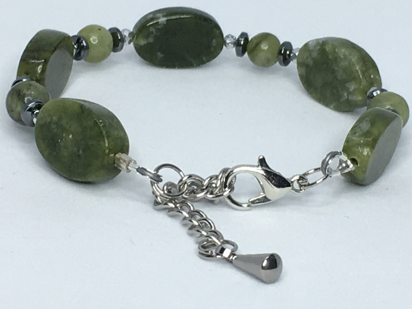 6.25" to 6.75" Green Serpentine Women's Bracelet