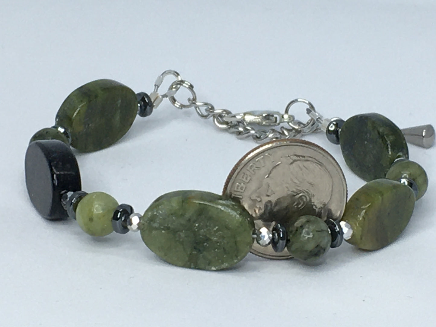 6.5" Green Serpentine Women's Bracelet