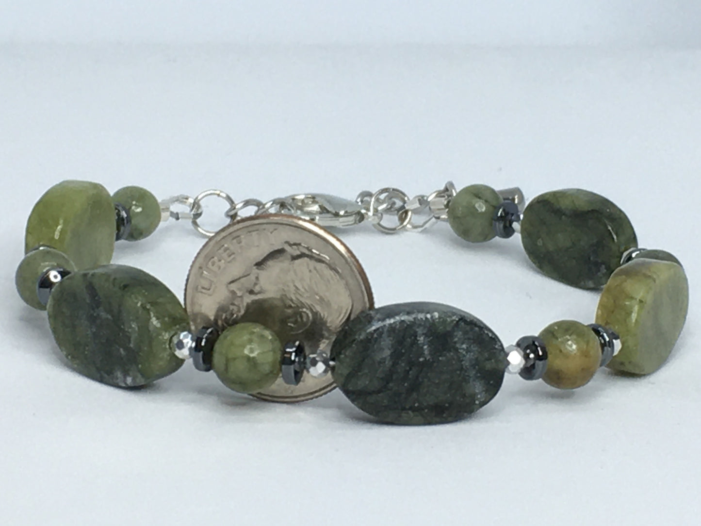 7" Green Serpentine Women's Bracelet