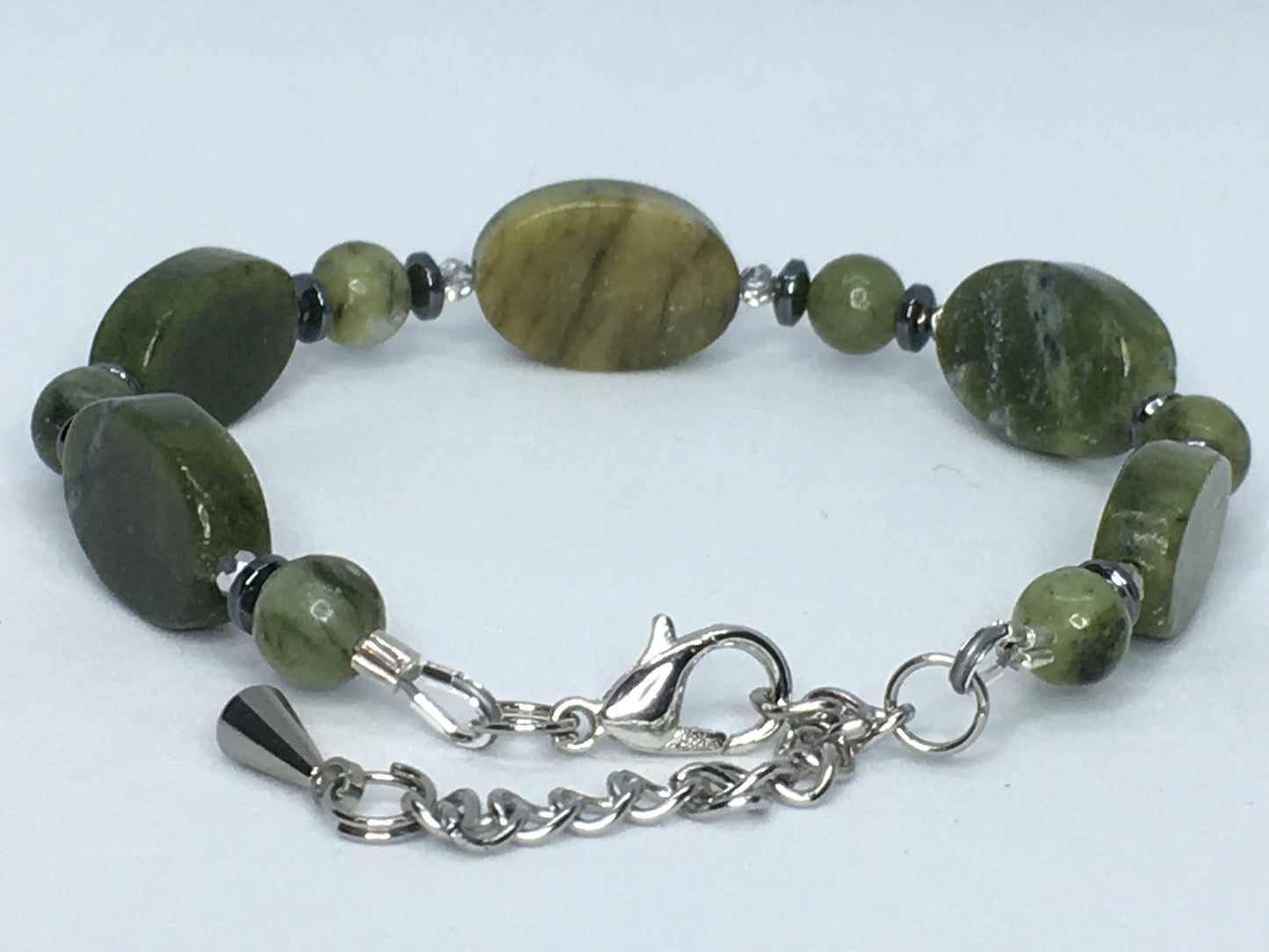 7" Green Serpentine Women's Bracelet