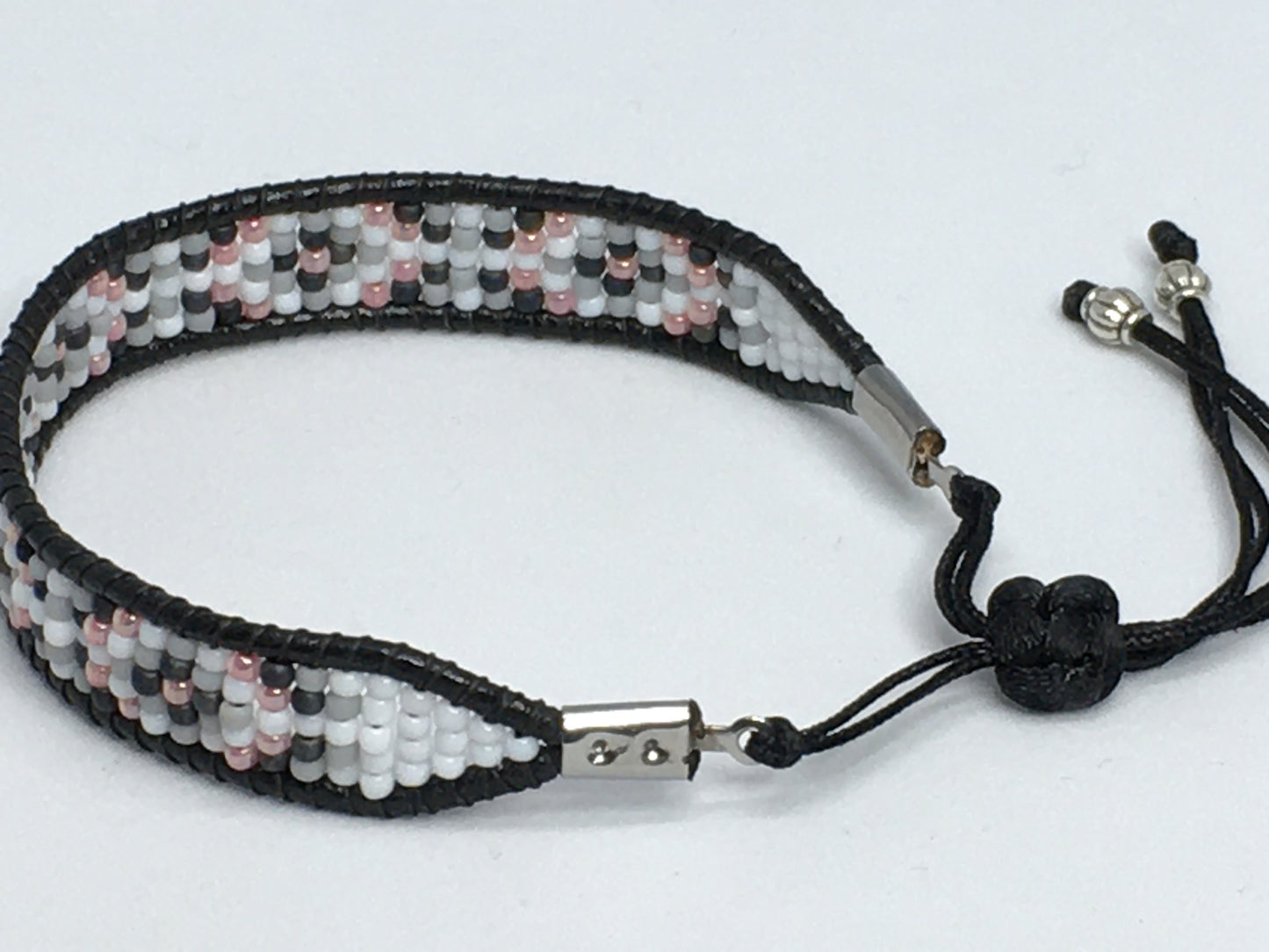6.25" Bead and Leather Women's Bracelet