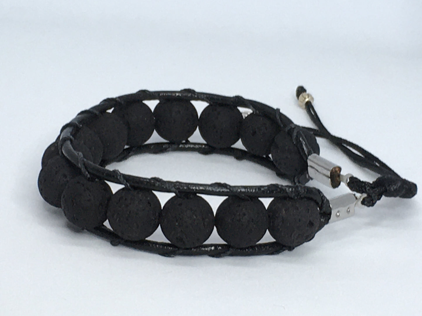 6.75" Black Lava Men's Bracelet