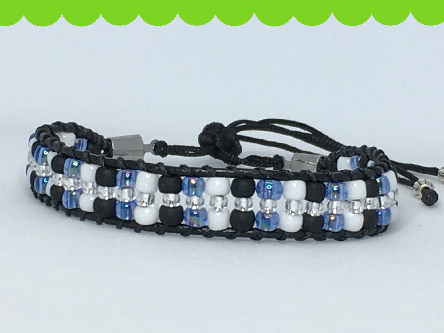 6.5" Bead and Leather Women's Bracelet