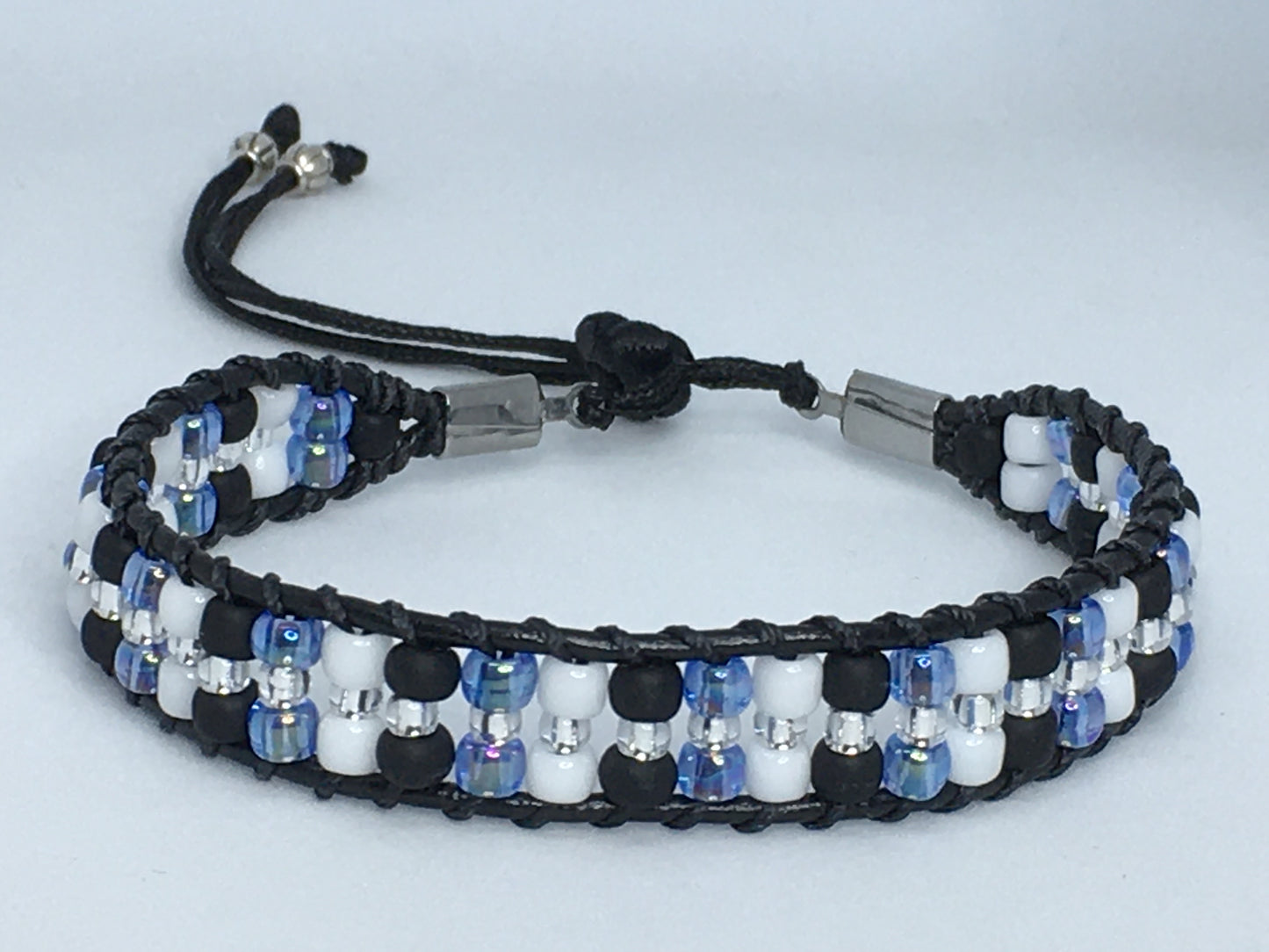 7" Bead and Leather Women's Bracelet