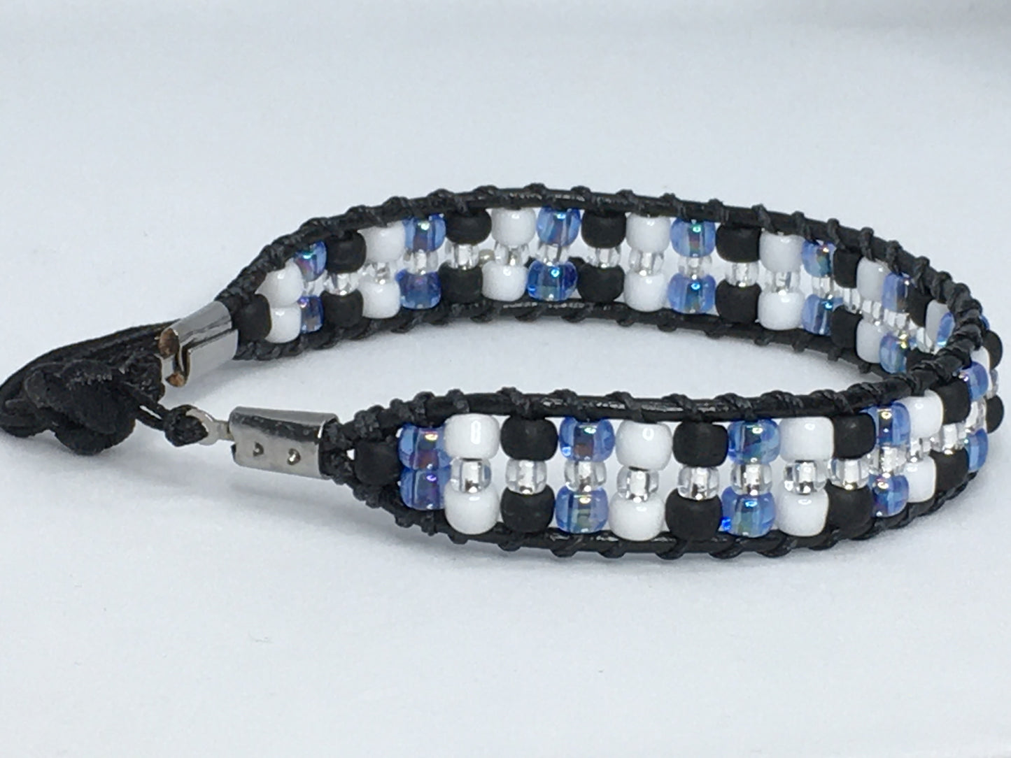 7" Bead and Leather Women's Bracelet