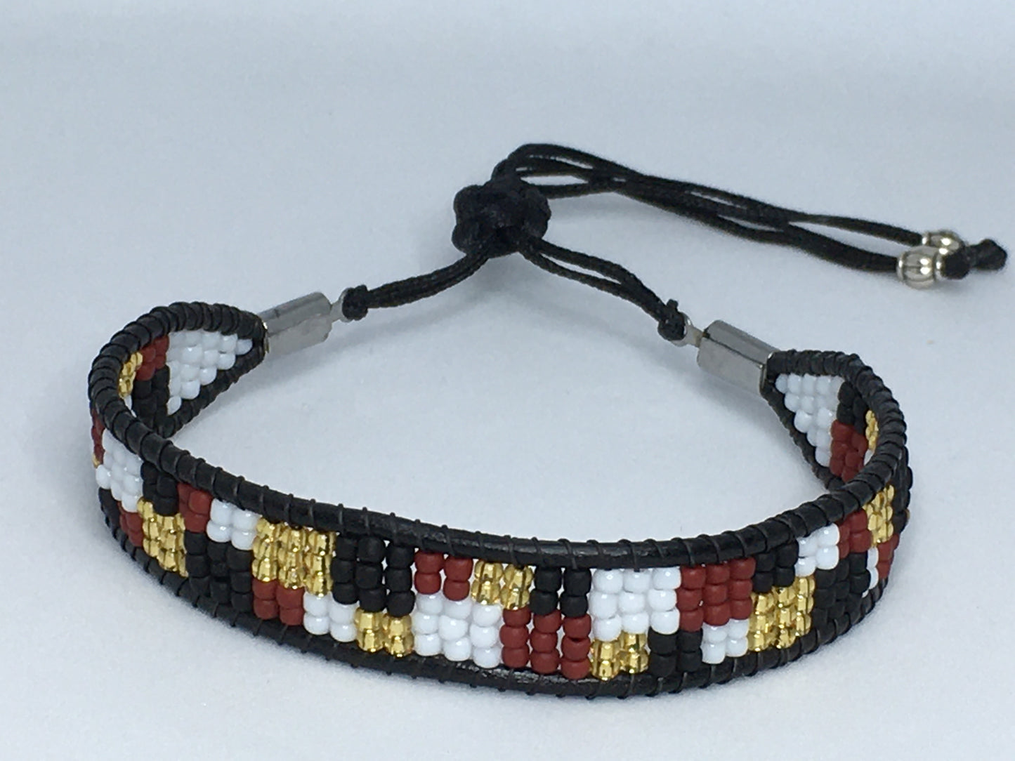 6.25" Bead and Leather Women's Bracelet