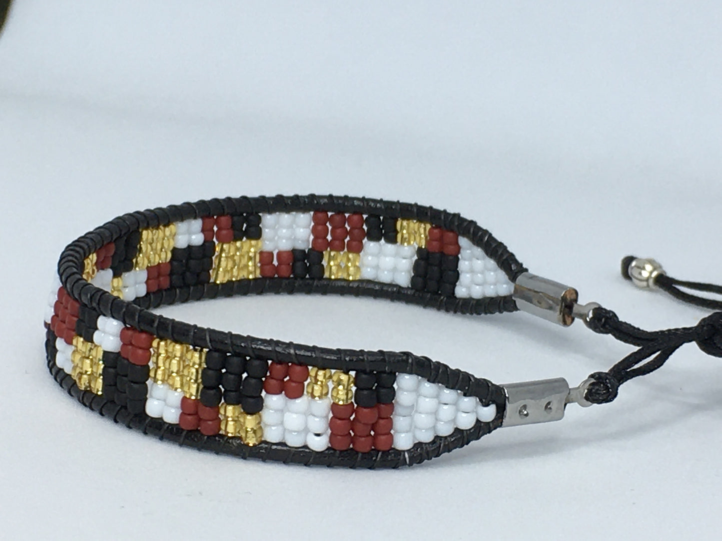 6.25" Bead and Leather Women's Bracelet