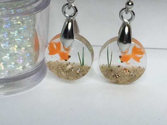 Goldfish Earrings 7/16"